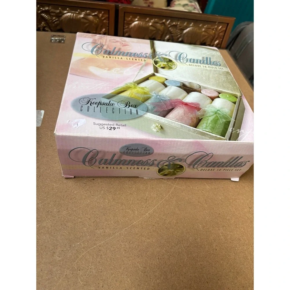 Calmness & Candles Keepsake Box Colelction - 12  Piece. New In Box